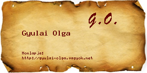 Gyulai Olga névjegykártya