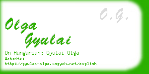 olga gyulai business card